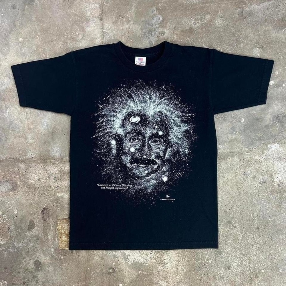 Vintage 90s Albert Einstein Shirt‎ Size Small Black 1993 Theory Of Relativity